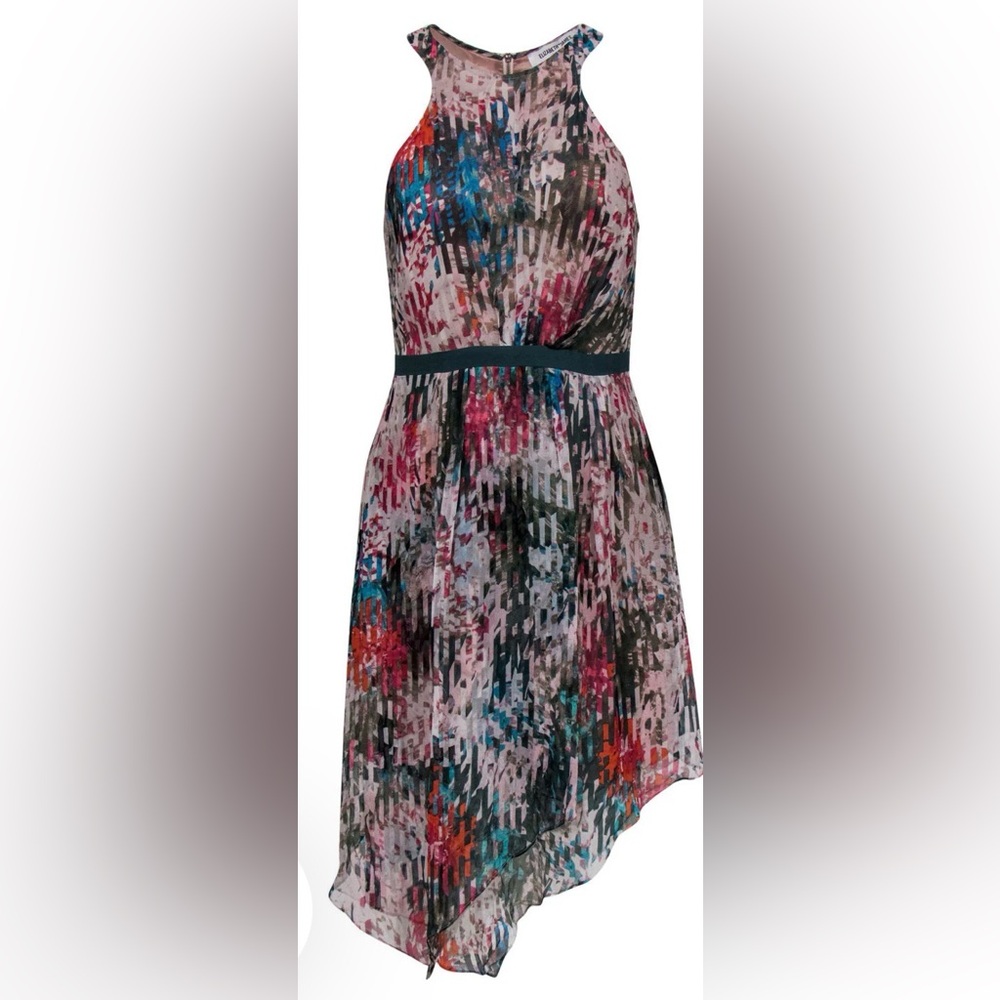 Elizabeth and James Multicolor Abstract Print Dress